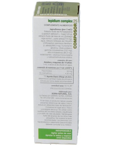 Composor 25 Lepidium Complex Xxi 50Ml. de Soria Natural