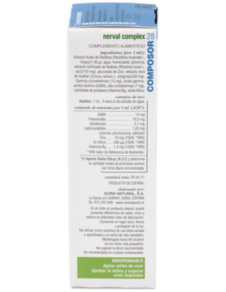 Composor 28 Nerval Complex Xxi 50Ml. de Soria Natural