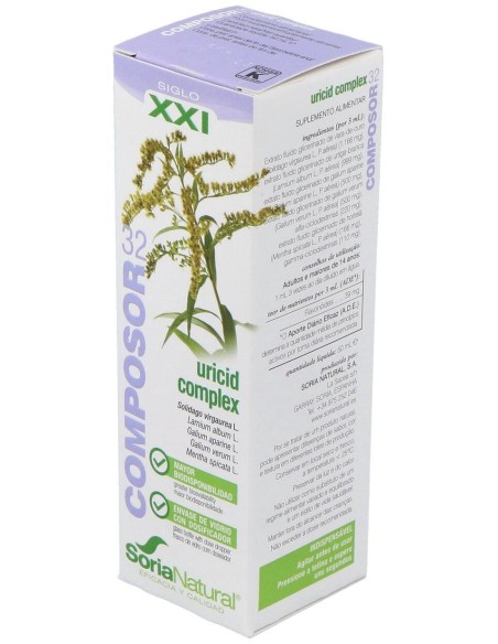 Composor 32 Uricid Complex Xxi 50Ml. de Soria Natural