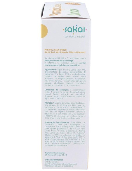 Proapic Jalea Real Infantil-Junior 20Amp. de Sakai