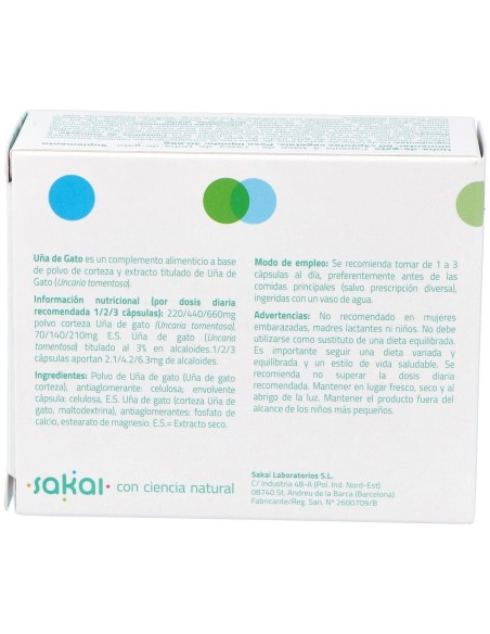 Uña De Gato 60Cap. de Sakai