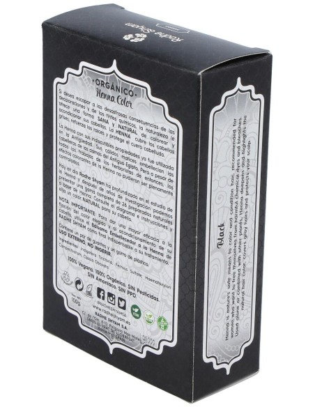 Henna Polvo Negro 100Gr. de Radhe Shyam