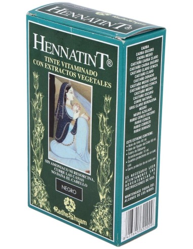 Hennatint Negro 60Ml. de Radhe Shyam