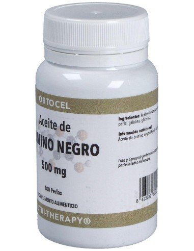 Aceite De Comino Negro 500Mg. 100Perlas de Ortocel Nutri-Therapy