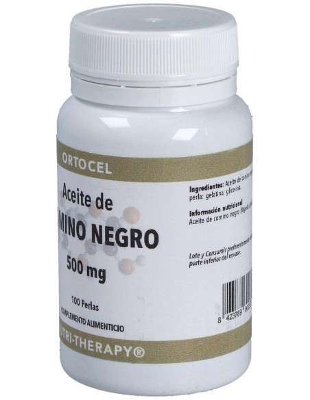 Aceite De Comino Negro 500Mg. 100Perlas de Ortocel Nutri-Therapy