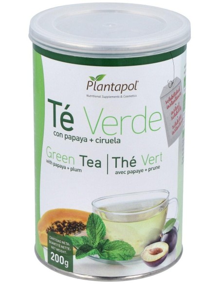Te Verde Con Papaya Y Ciruela Bote 200Gr.Instantan de Plantapol
