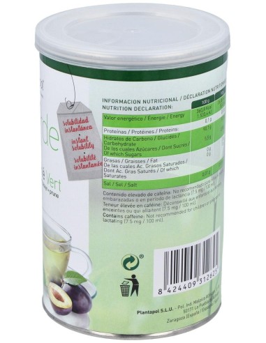 Te Verde Con Papaya Y Ciruela Bote 200Gr.Instantan de Plantapol