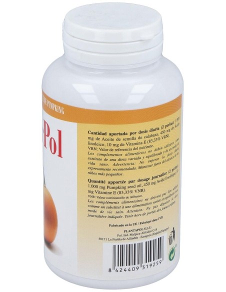 Cucurpol (Aceite de Calabaza) 100 Perlas de 705 Mg de Plantapol