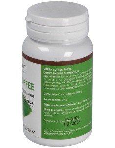 Green Coffee Forte (con Un 45% Gca) 60 Cápsulas 500 Mg de Plantapol 2