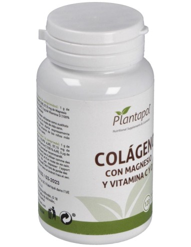 Colageno, Magnesio, Vitamina C y D (120 Comprimidos 600 Mg)                                                     de Plantapol