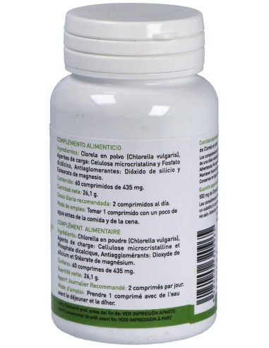 Clorela (60 Comprimidos 435 Mg)                                                     de Plantapol