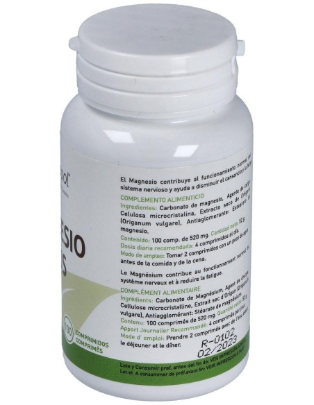 Magnesio Plus 520Mg. 100Comp. de Plantapol