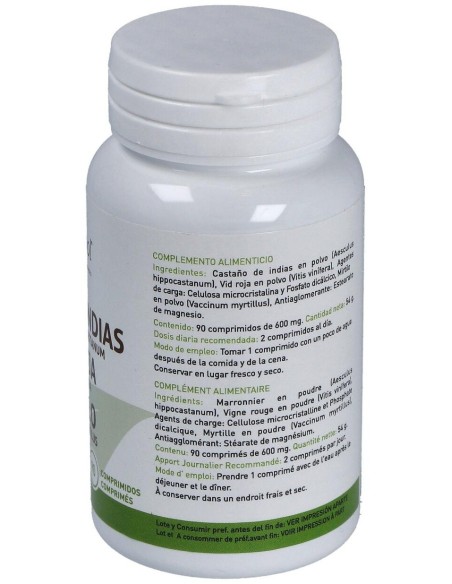 Castaño De Indias+Vid Roja+Mirtilo 90Comp. de Plantapol