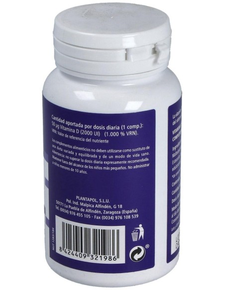 Vitamina D3 2000Ui 90Comp. Mast. de Plantapol