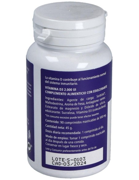 Vitamina D3 2000Ui 90Comp. Mast. de Plantapol