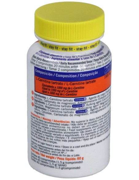 Carnitina 500 Fat Burner 40Comp de Nutrisport