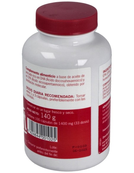 Omega 3 1400Mg. Epa Y Dha 100Cap. de Nutrisport