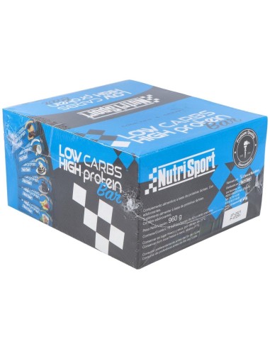 Low Carbs High Protein Cookies-Cream 16Barritas de Nutrisport
