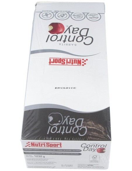 Barrita Brownie Controlday Caja 28Uds. de Nutrisport