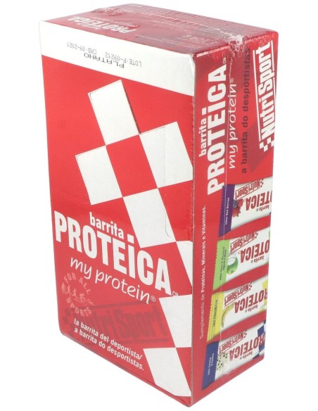 Barrita Proteica Vainilla-Cookies Caja 24Uds de Nutrisport