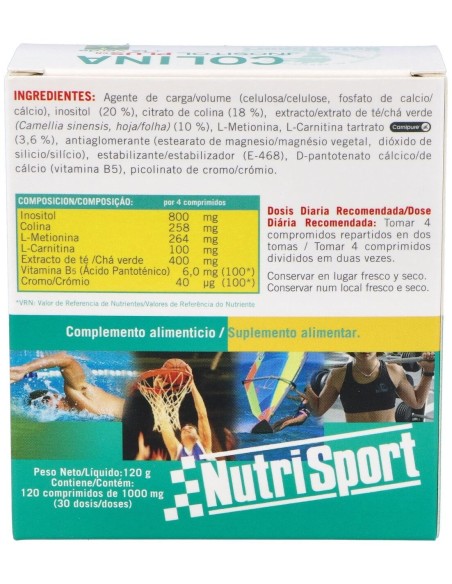 Colina Inositol Plus + Te Verde 120Comp. de Nutrisport