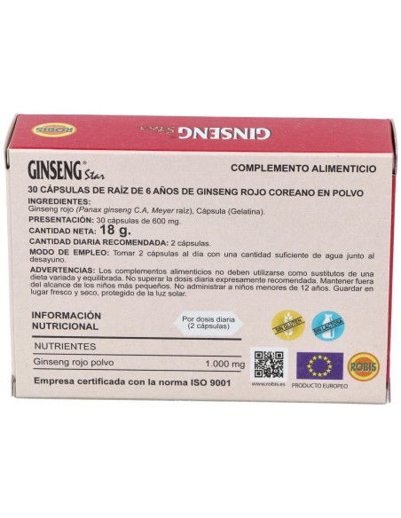 Ginseng Rojo Star 30Cap de Robis
