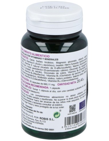 Multivitaminico Mineral 30Caps. de Robis