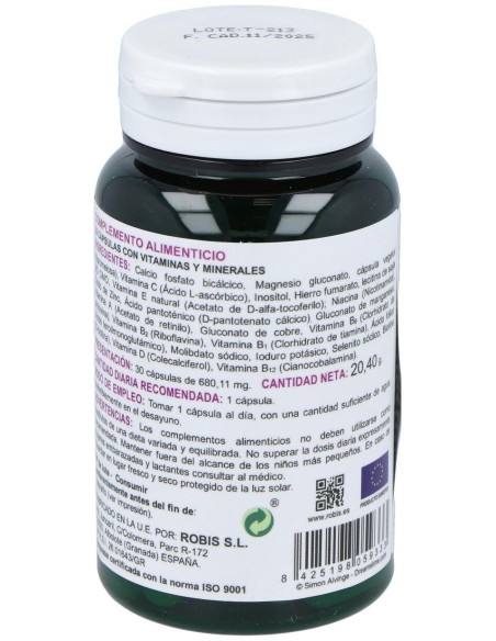 Multivitaminico Mineral 30Caps. de Robis