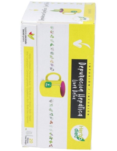 Herbodiet Depuracion Hepatica Envase de 20 bolsitas filtro de 1,5 g. de Novadiet