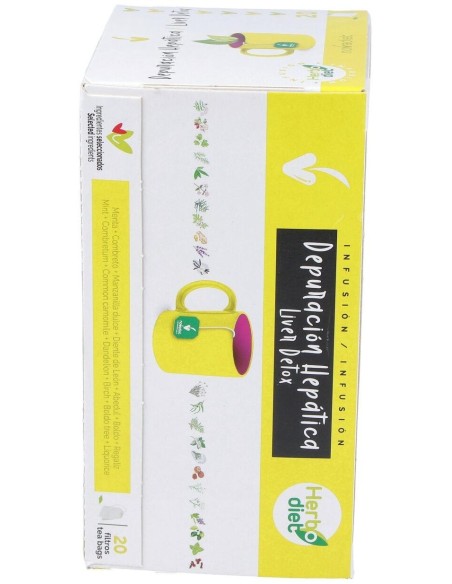 Herbodiet Depuracion Hepatica Envase de 20 bolsitas filtro de 1,5 g. de Novadiet