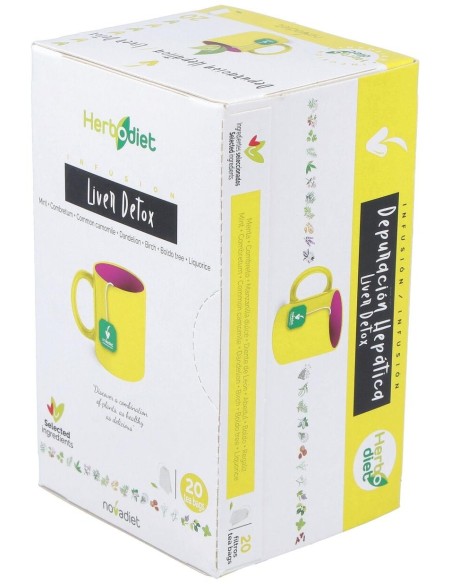 Herbodiet Depuracion Hepatica Envase de 20 bolsitas filtro de 1,5 g. de Novadiet