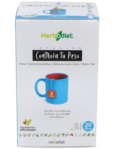 Herbodiet Controla Tu Peso Envase de 20 bolsitas filtro de 1,5 g. de Novadiet