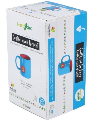 Herbodiet Controla Tu Peso Envase de 20 bolsitas filtro de 1,5 g. de Novadiet