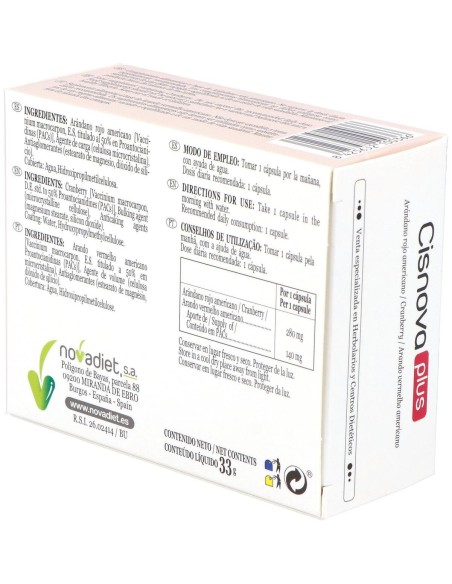 Cisnova Plus 60Cap. de Novadiet