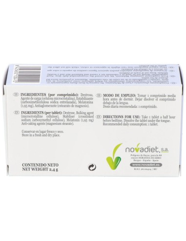 Melatonova Flas Envase de 30 comprimidos bucodispersables. de Novadiet