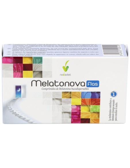 Melatonova Flas Envase de 30 comprimidos bucodispersables. de Novadiet