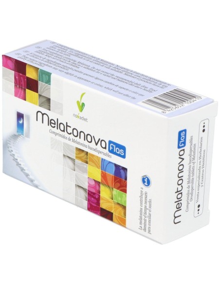 Melatonova Flas Envase de 30 comprimidos bucodispersables. de Novadiet