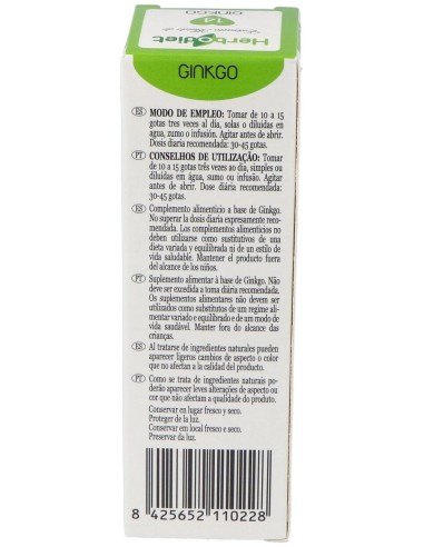 Herbodiet Ext.Fluido Ginkgo Biloba 50Ml. de Novadiet