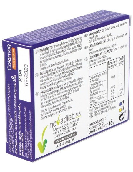 Colamag Membrana Envase de 30 cápsulas vegetales. de Novadiet