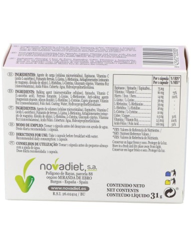 Fercu (Capsulas) Envase de 60 cápsulas vegetales. de Novadiet