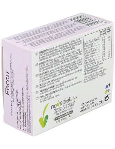 Fercu (Capsulas) Envase de 60 cápsulas vegetales. de Novadiet