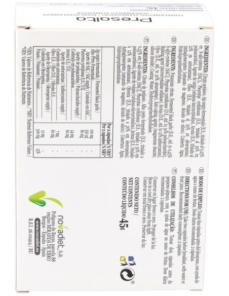 Presalta Envase de 60 cápsulas vegetales. de Novadiet