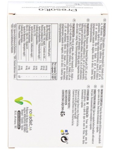 Presalta Envase de 60 cápsulas vegetales. de Novadiet