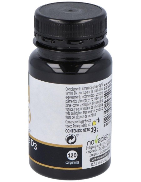 Vitamina D3 1000Ui 120Comp. Elementales de Novadiet