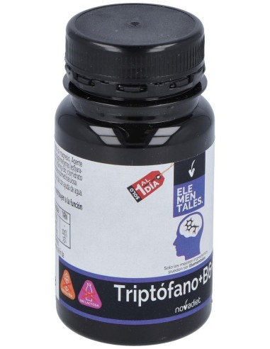 Triptofano+Vit B6+Mg Envase de 30 cápsulas vegetales. de Novadiet