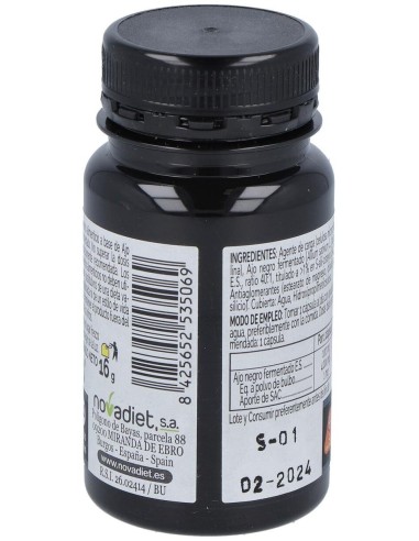 Ajo Negro Fermentado Envase de 30 cápsulas vegetales. de Novadiet
