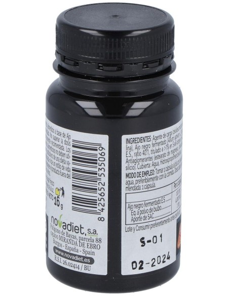 Ajo Negro Fermentado Envase de 30 cápsulas vegetales. de Novadiet