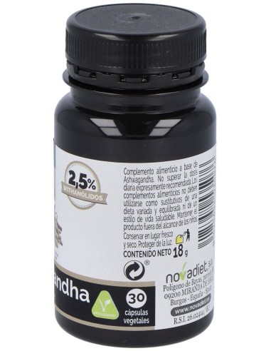 Ashwagandha 30Cap. Elementales de Novadiet