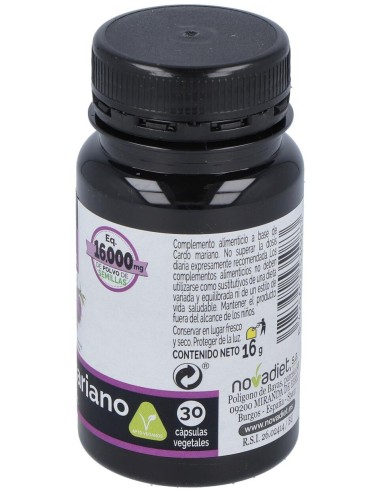 Cardo Mariano Envase de 30 cápsulas vegetales. de Novadiet
