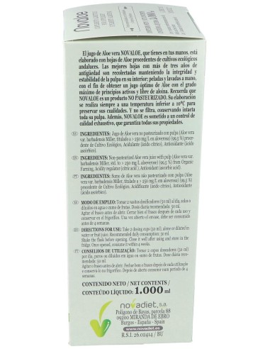 Novaloe Jugo Aloe Vera 1L. de Novadiet